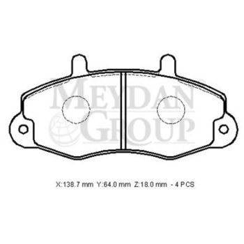 Ford Transit T15 96/02 Ön Fren Balatası T12 (Disk) (138,8x64x18)(bramax)