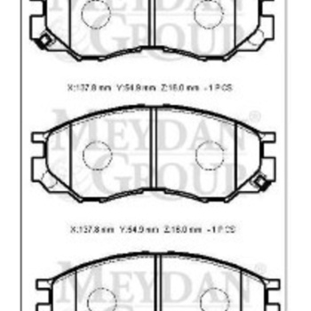 Mitsubishi L200 Pick Up 99/01 Ön Fren Balatası Küçük Tip 4x2 (Disk) (137,8x54,9x16) (Daıwa)