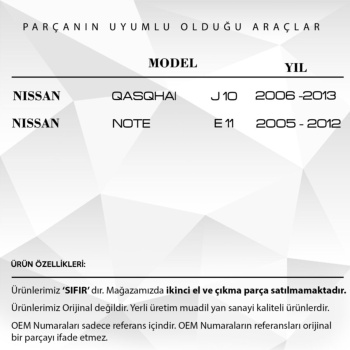 Nissan Qashqai- Note İçin Bagaj Açma Düğmesi