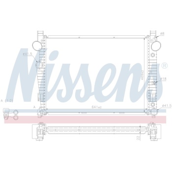 Su Radyatoru Brazıng Mt-at 640x478 Mm / Mercedes S280. S320 98> / 2205000003-wısco