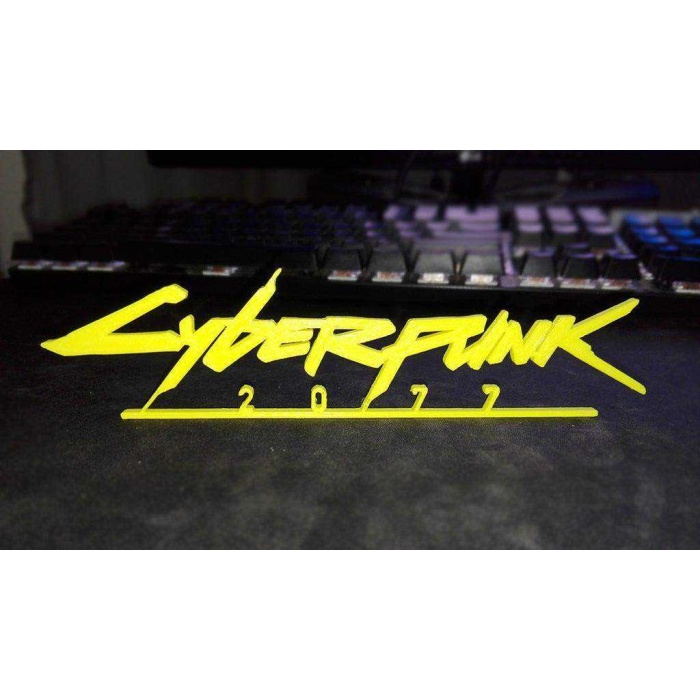 Cyberpunk 2077 logosu Organik Plastik Dekoratif Aksesuar Masaüstü