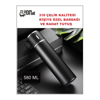 20-24 SAAT SICAK SOĞUK MUHAFAZALI 316 KALİTELİ ÇELİK BARDAKLI TERMOS 580 ML KALİTE TESADÜF DEĞİLDİR