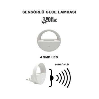 SENSÖRLÜ GECE LAMBASI KARANLIK OLUNCA OTOMATİK IŞIK MOD 4 SMD LED FENER IŞIK