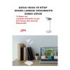 Şarj Edilebilir Dokunmatik Masa Lambası  Kitap Okuma Işığı Led Çalışma  Okuma 3 Modlu Kademe Işık