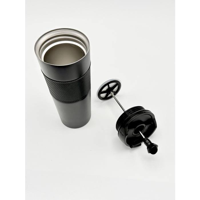 Yüksek Kaliteli Sıcak ve Soğuk French Press Çelik Termos Kupa Bardak Mug 500 ML  Kahve ve Bitki Çayı