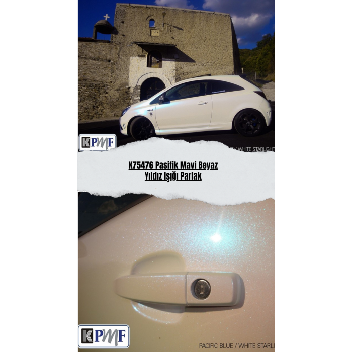 K75476 Pasifik Mavi Beyaz Yıldız Işığı Parlak