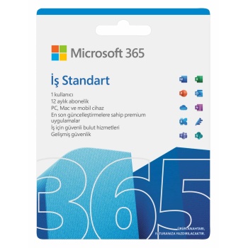 Microsoft 365 İş Standart ESD Lisans TR/ENG Win/Mac KLQ-00212 1 Yıl