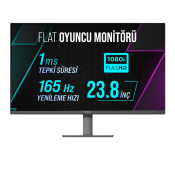 Warp WRP24-165-B 23.8 165HZ 1MS RGB Flat (HDMI + DP) Freesync + G-Sync Full HD Oyuncu Monitörü (OUTLET)