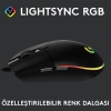 Logitech G G102 LightSync RGB Aydınlatmalı 8.000 DPI Kablolu Siyah Oyuncu Mouse - 910-005823
