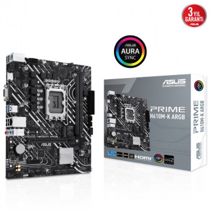 ASUS PRIME H610M-K ARGB DDR5 M.2 HDMI VGA mATX 1700p