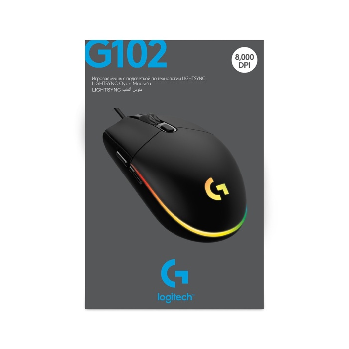 Logitech G G102 LightSync RGB Aydınlatmalı 8.000 DPI Kablolu Siyah Oyuncu Mouse - 910-005823
