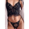 Grck Siyah Dantel Detaylı Seksi Bustiyer Takım 16030 Beden:L/XL Efsn