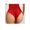 Grck Kırmızı Dantel Yüksek Bel Kurdeleli Fantazi Külot 18004 Beden:L/XL Efsn