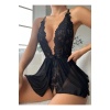 Grck Bella Notte Siyah Özel Bölgesi Açık Zarif Çok Şık Gecelik 15047 Beden:S/M Efsn