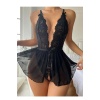 Grck Bella Notte Siyah Özel Bölgesi Açık Zarif Çok Şık Gecelik 15047 Beden:S/M Efsn