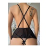 Grck Bella Notte Siyah Özel Bölgesi Açık Zarif Çok Şık Gecelik 15047 Beden:L/XL Efsn