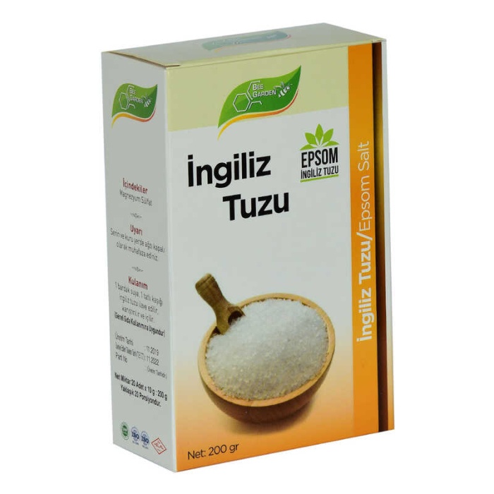 Grck İngiliz Tuzu Yenilebilir Epsom Salt Magzenyum Sülfat 200 Gr Efsn