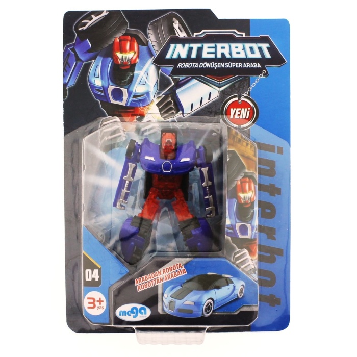 Grck İnterbot Robota Dönüşen Mavi Metal Araba Efsn