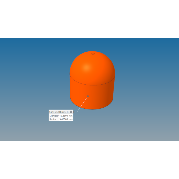 Evrensel Cap, D.19mm Varsayılan Boyut. TPU Baskı Önerilen P1210608
