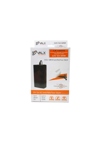 Valx LA-12050 12V 5A Plastik Adaptör
