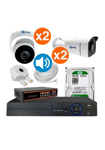 Prolly  4 Kameralı Set IP 5MP Sesli