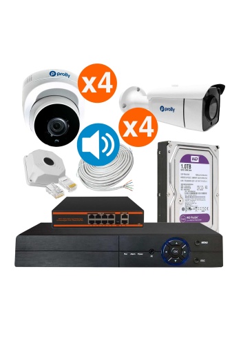Prolly  8 Kameralı Set IP 5MP Sesli
