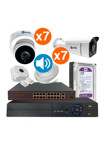 Prolly 14 Kameralı Set IP 5MP Sesli
