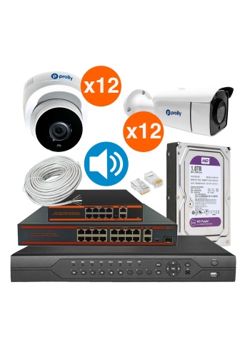 Prolly 24 Kameralı Set IP 5MP Sesli