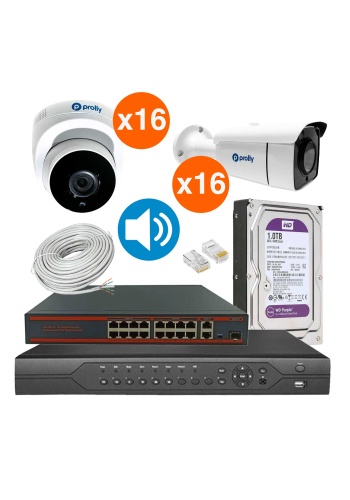 Prolly 32 Kameralı Set IP 5MP Sesli