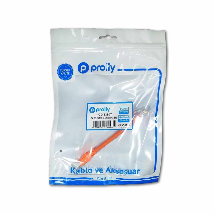 Prolly PCD 5380T CAT6 Patch Kablo 15 CM