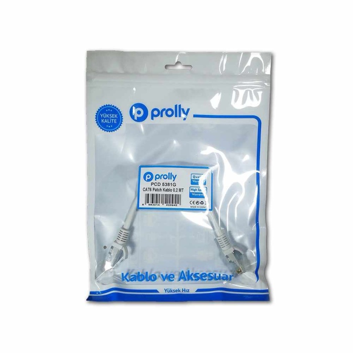 Prolly PCD 5381G CAT6 Patch Kablo 20 CM