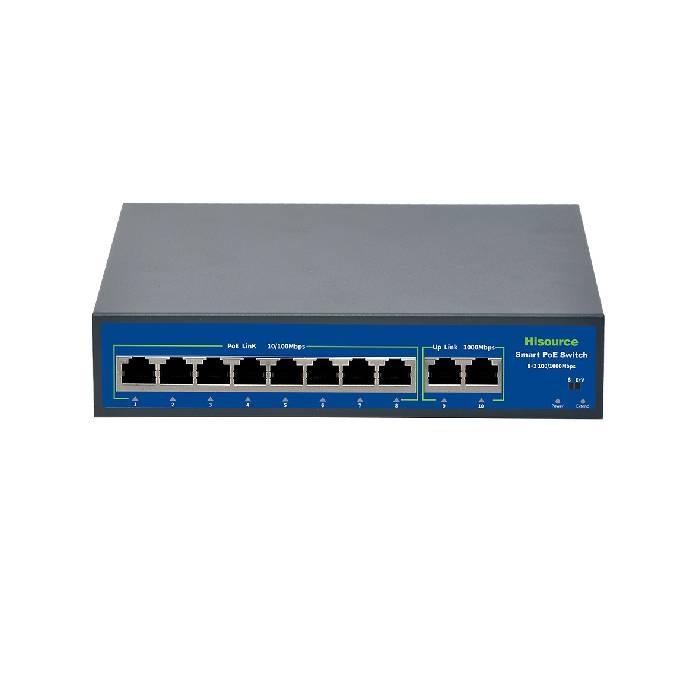 Hisource Hi-0820FBL-A 8 Port POE Switch 120W