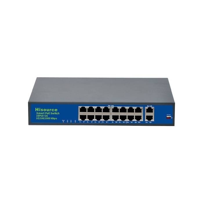 Hisource Hi-F1620GBL-A 16 Port POE Switch 250W