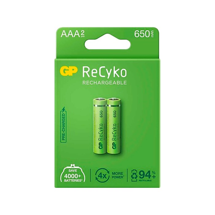 Gp ReCyko AAA Şarjlı Pil 650ma - 2 li Set