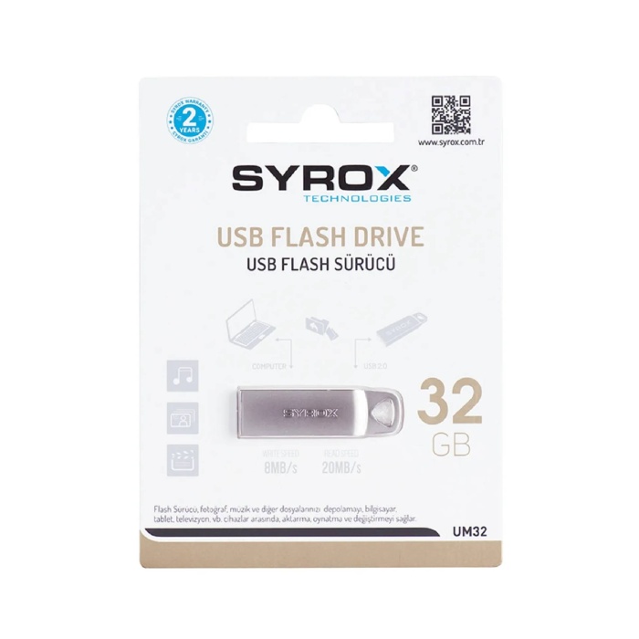 Syrox UM32 32GB Metal Flash Bellek