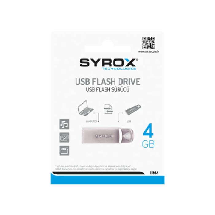 Syrox UM4 4GB Metal Flash Bellek