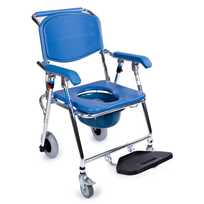 COMFORT PLUS DM-69 ALÜMİNYUM BANYO TUVALET ÖZELLİKLİ TEKERLEKLİ SANDALYE