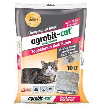 Agrobit Cat Doğal Bentonit Kokusuz Kedi Kumu 10 lt