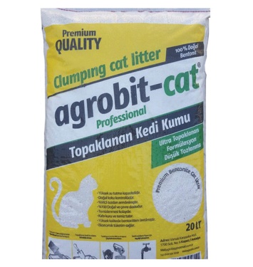 Agrobit Cat Doğal Bentonit Kokusuz Kedi Kumu 20 lt