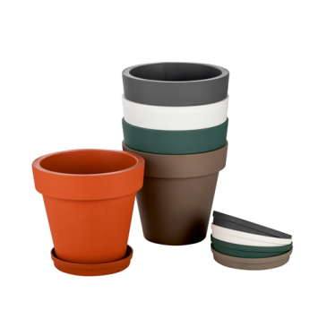 Grande Home Poliwork Fulya 30 cm Tabaklı Saksı 10 lt