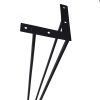 İzmir 3 lü Metal Firkete Ahşap ve Kütük Sehpa Ayağı 48 cm