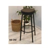 GRANDE HOME BAR TABURESİ SİYAH - SİYAH MİNDER 60 CM