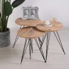 Grande Home yıldız 3 lü Metal Firkete Ahşap ve Kütük Sehpa Ayağı 46 cm