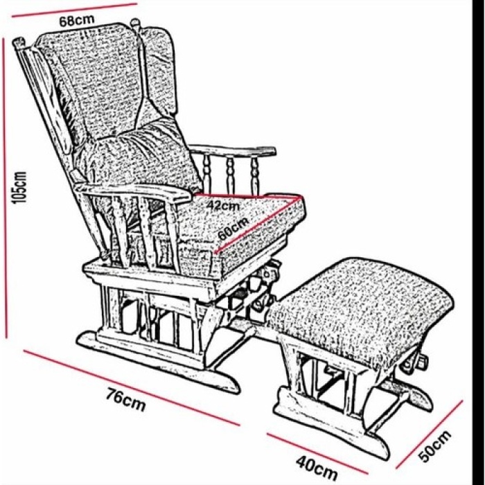 Grande Home Doğal Ahşap İskelet Sallanan Sandalye / Koltuk