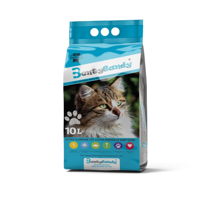 BENTYSANDY KEDİ KUMU BENTONİT MARSİLYA SABUNLU 10LT