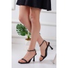 Kadın Yazlık Topuklu Ayakkabı Siyah