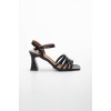 Kadın 7 cm Özel Topuklu Yazlık Ayakkabı  Siyah