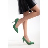 Kadın Stiletto  İnce Yüksek Topuklu Ayakkabı mint yeşil