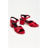 Kadın Hakiki Deri Yazlık Ayakkabı Kırmızı