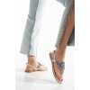 Kadın Parmak Arası Sandalet Taç Gümüş